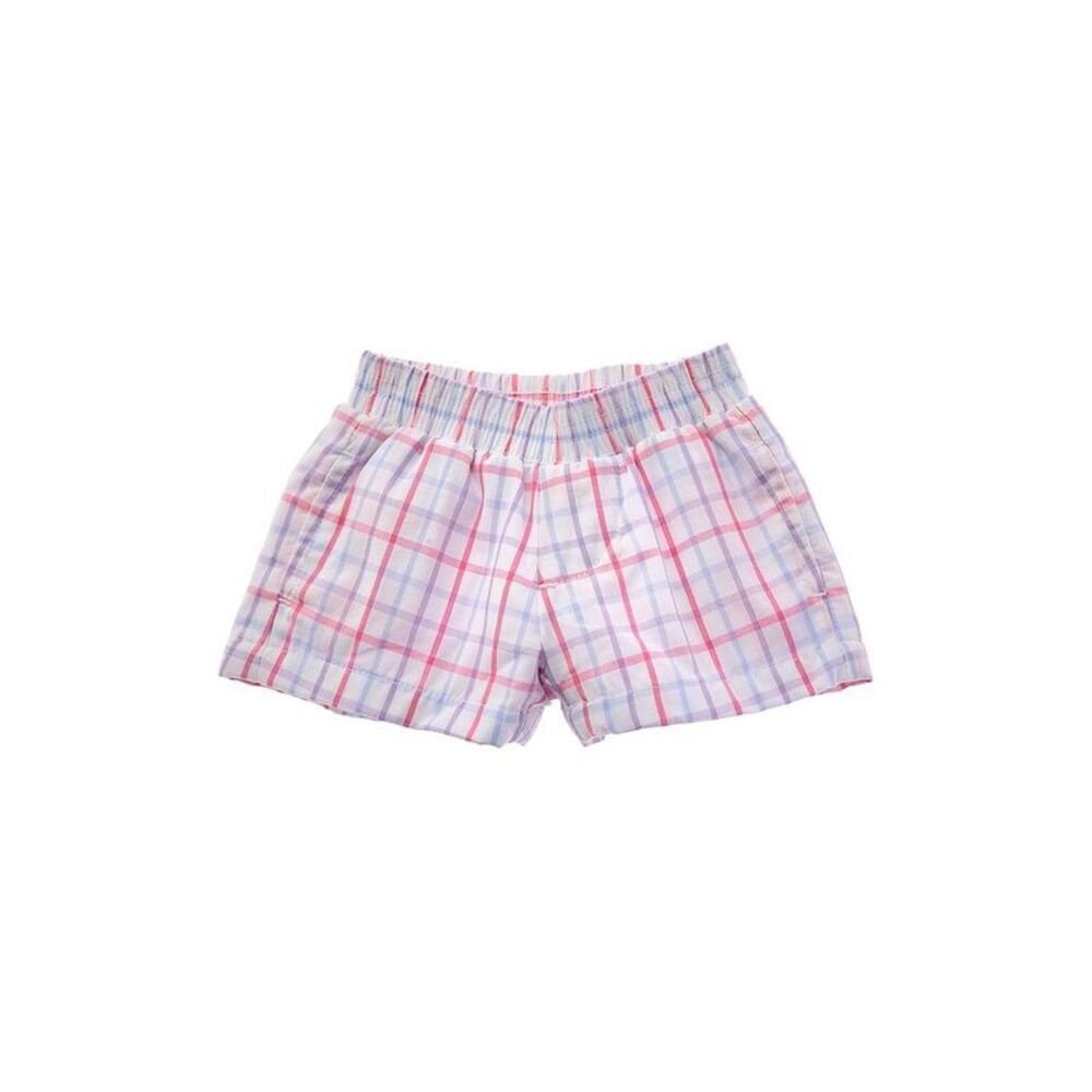 The Beaufort Bonnet Company Pink and Light Blue Plaid Kids Shorts NWT